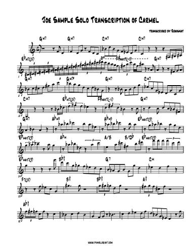 Joe sample transcriptions