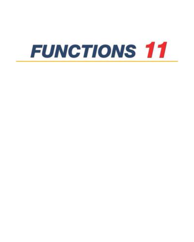 Functions 11