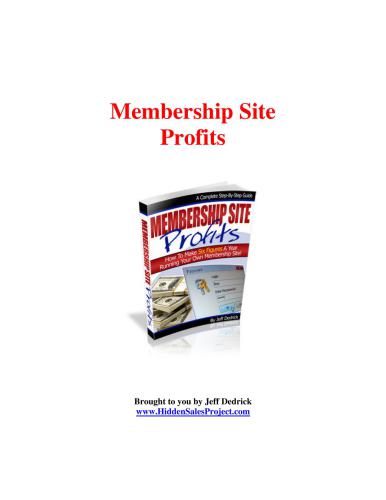Membership Site Profits