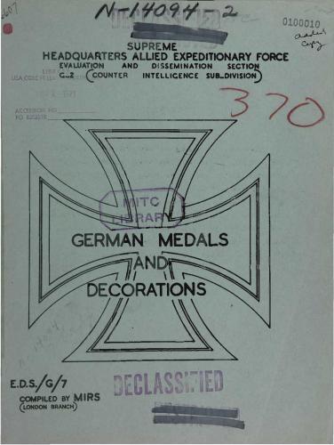 German Medals and Decorations