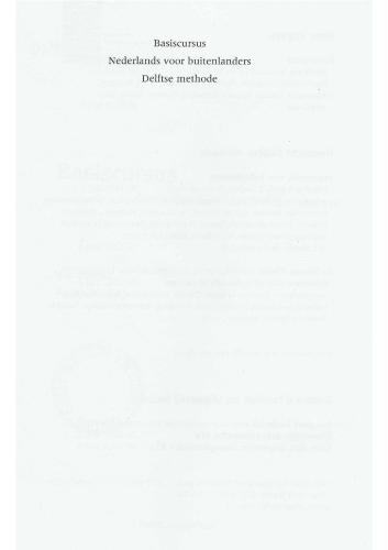 De Delftse Methode. Nederlands voor buitenlanders 1 (tekstboek)