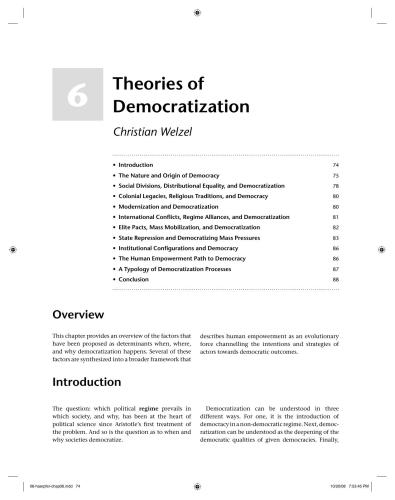 Theories of Democratization