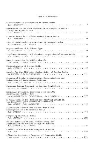 Macroscopic Properties of Disordered Media