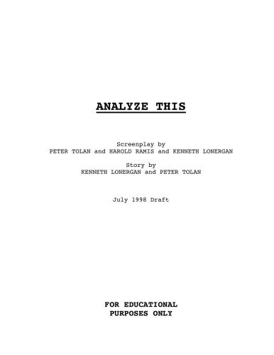 Analyze this. Movie script