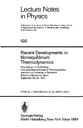 Recent Developments in Nonequilibrium Thermodynamics