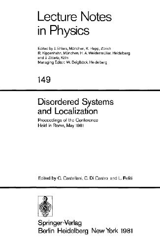 Disordered Systems and Localization