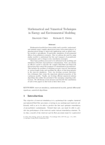 Numerical Treatment of Multiphase Flows in Porous Media: Proceedings of the International Workshop Held a Beijing, China, 2–6 August 1999