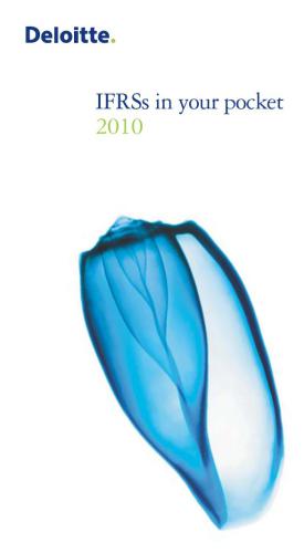 IFRS in your pocket 2010 by Deloitte