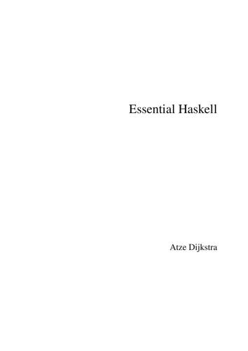 Essential Haskell