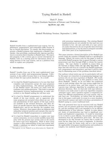 Typing Haskell in Haskell