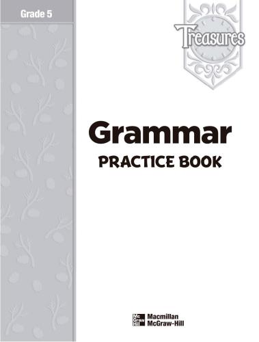 Treasures (Language Arts, Grade 5) - Grammar Practice Book