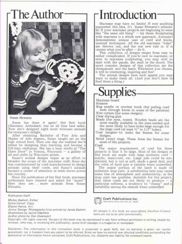 Macrame Animal Art Vol. II