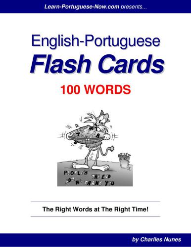 English-Portuguese Flash Cards - 100 Words