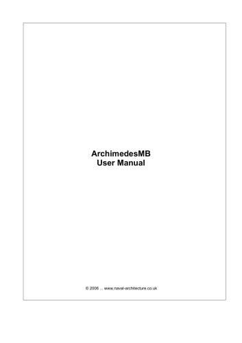 ArchimedesMB: User Manual