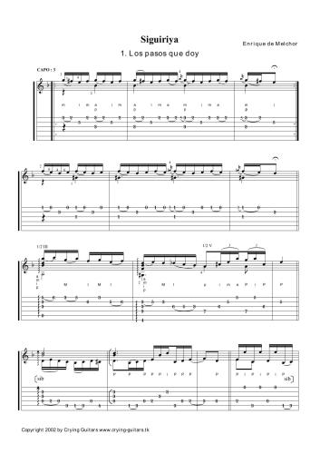 Siguiriya. Petenera (with fingering)