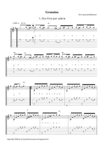 Granaina (with fingering)