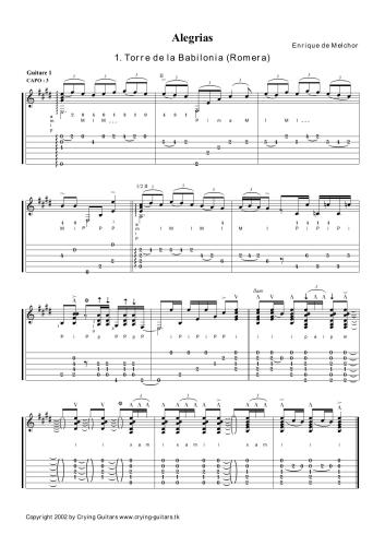 Alegrias (with fingering)