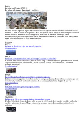Le dossier: Du séisme à la menace d'un désastre nucléaire