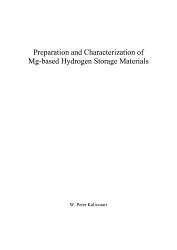 Preparation and Characterization of Mg-based Hydrogen Storage Materials