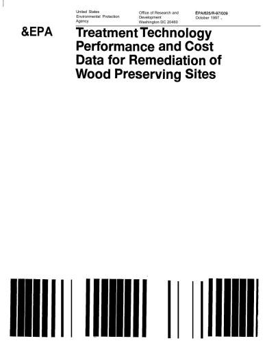 Treatment Technology Performance and Cost Data for Remediation of Wood Preserving Sites