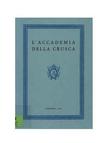 L'Accademia della Crusca