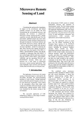 Microwave Remote Sensing of Land. Radio Science Bulletin No 308 (March, 2004)