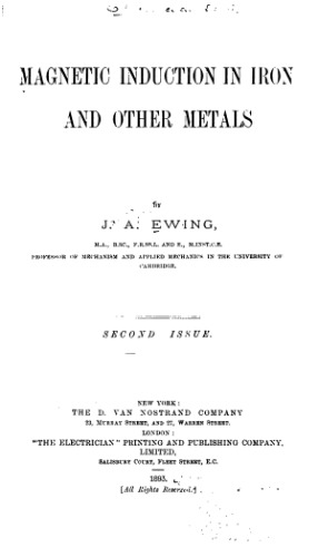 Magnetic Induction in Iron and Other Metals