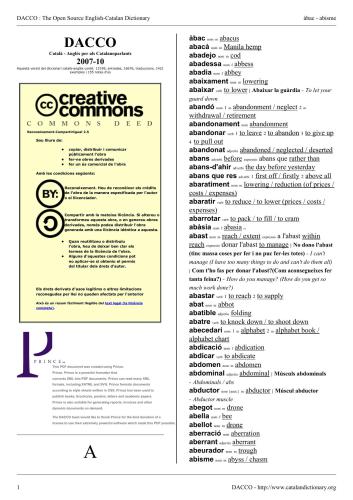 DACCO Diccionari català - anglès