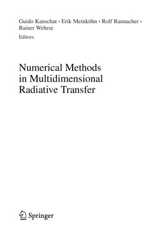Numerical Methods in Multidimensional Radiative Transfer