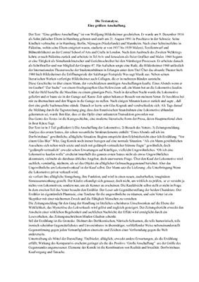 Die Textanalyse. Eine größere Anschaffung von Wolfgang Hildesheimer