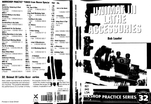 Unimat III Lathe Accessories (Workshop Practice)