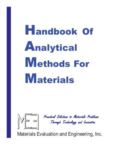 Handbook of Analytical Methods for Materials