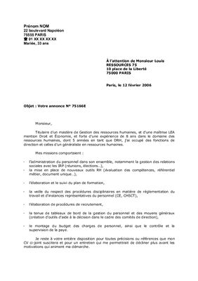 236 Lettres de motivation, classées par métier