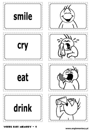 Memory Game Verbs