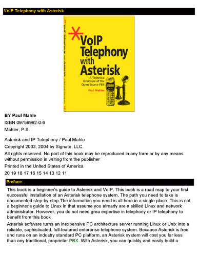 VoIP Telephony with Asterisk