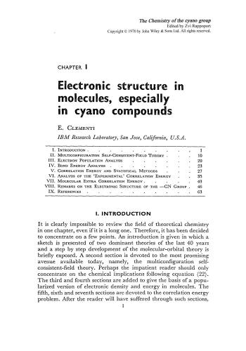The Chemistry of the Cyano Group
