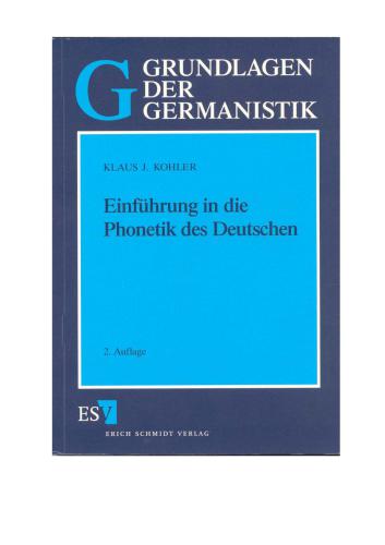 Einführung in die Phonetik des Deutschen