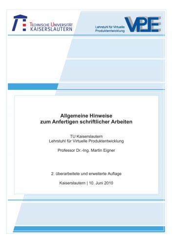 Allgemeine Hinweise zum Anfertigen schriftlicher Arbeiten