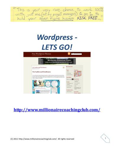 Wordpress - lets go!