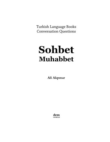 Sohbet ve Muhabbet - Turkish Conversation Questions