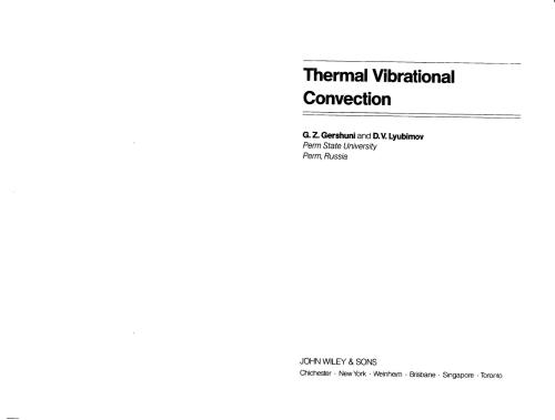Thermal Vibrational Convection