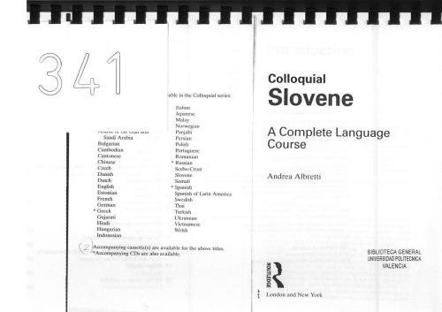 Colloquial Slovene: A Complete Language Course