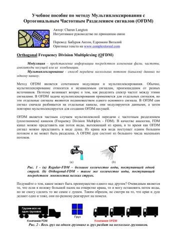 Учебное пособие по методу Мультиплексирования с Ортогональным Частотным Разделением сигналов (OFDM)