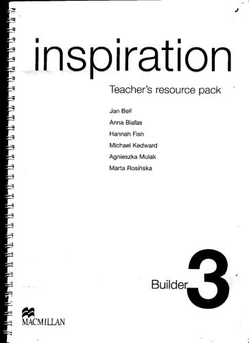 Inspiration 3. Teacher's resource pack. Builder