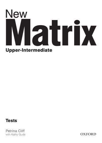 New Matrix Upper-Intermediate Tests
