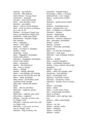 English-Manx dictionary