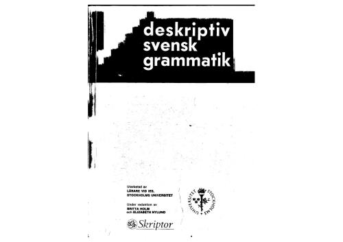 Deskriptiv Svensk grammatik