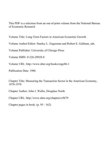 Measuring the Transaction Sector in the American Economy
