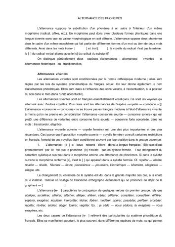 Alternance des phonèmes