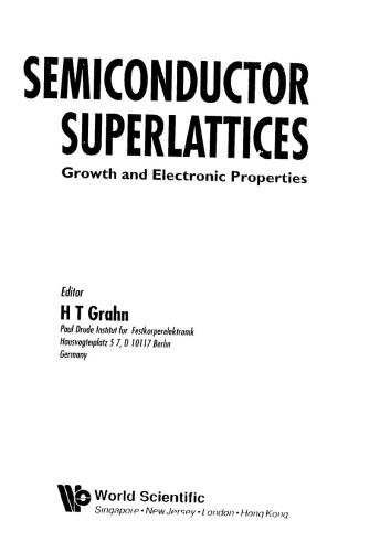 Semiconductor Superlattices: Growth and Electronic Properties